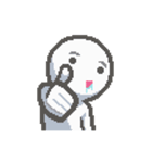 ピクセルシロくん アントニーの日常 2（個別スタンプ：1）