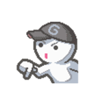 ピクセルシロくん アントニーの日常 2（個別スタンプ：4）