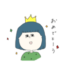 青色の女の子（個別スタンプ：5）