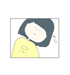 青色の女の子（個別スタンプ：14）