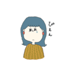 青色の女の子（個別スタンプ：16）