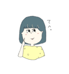 青色の女の子（個別スタンプ：24）