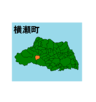 拡大する埼玉県の市町村地図 その3（個別スタンプ：4）