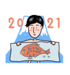 雰囲気イケメンてつおくんのお正月★2021★（個別スタンプ：16）