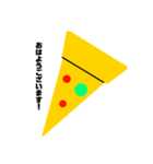 ピザのスタンプ（年末年始バージョン）（個別スタンプ：4）