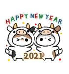 【2021】コハマとコエリの年賀スタンプ（個別スタンプ：1）