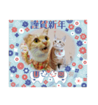 年末年始 可愛いみるたんとむぎたん（個別スタンプ：15）
