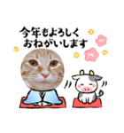年末年始 可愛いみるたんとむぎたん（個別スタンプ：23）