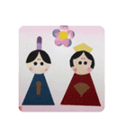和紙貼り絵季節スタンプ（個別スタンプ：5）