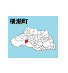 埼玉県の市町村地図 その3（個別スタンプ：4）