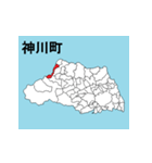 埼玉県の市町村地図 その3（個別スタンプ：10）
