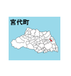 埼玉県の市町村地図 その3（個別スタンプ：13）