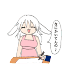 また！とてもかわいいエプロンうさみみ女（個別スタンプ：13）
