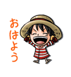 ONE PIECE ルフィとゾロのスタンプ（個別スタンプ：19）