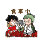 ONE PIECE ルフィとゾロのスタンプ（個別スタンプ：30）