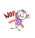 手書き風わちゃわちゃ三人組（個別スタンプ：3）