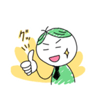 手書き風わちゃわちゃ三人組（個別スタンプ：4）