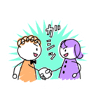 手書き風わちゃわちゃ三人組（個別スタンプ：6）