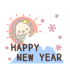 あまびえちゃん☆新年のごあいさつ（個別スタンプ：1）