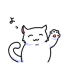 ゆるふわ白猫星人（個別スタンプ：1）