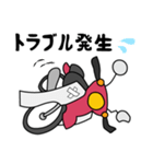 ピンク色の小型バイクでツーリング（個別スタンプ：20）