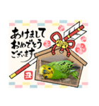 お正月インコ。ぽぽたろう。（個別スタンプ：10）