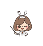 ハクシノレシピのエプロン先生（個別スタンプ：11）