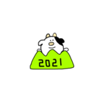 ゆるっと。うしさん。2021（個別スタンプ：1）