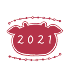 うし柄日和【年末年始・可愛い年賀状2021】（個別スタンプ：12）