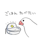 ゆるりと文鳥3（個別スタンプ：4）