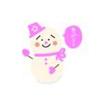 ゆきだるまこけ子ちゃん（個別スタンプ：3）