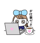 りぼんOLの冬休み（個別スタンプ：19）