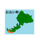 拡大する福井県の市町村地図（個別スタンプ：16）