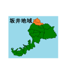 拡大する福井県の市町村地図（個別スタンプ：19）