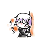 三つ編みおにゃの子さん（個別スタンプ：1）