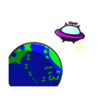 ゆるふわ白猫星人その二 セリフ無し（個別スタンプ：1）