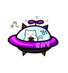 ゆるふわ白猫星人その二 セリフ無し（個別スタンプ：3）