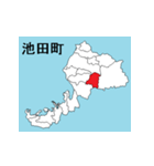 福井県の市町村地図（個別スタンプ：11）