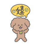 もこもこトイプードル【ぽこ】漢字（個別スタンプ：4）