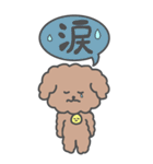 もこもこトイプードル【ぽこ】漢字（個別スタンプ：9）