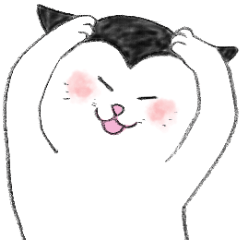 [LINEスタンプ] 【毎日使える】富士額猫の日常 其の二