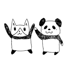 [LINEスタンプ] ボストンテリアMAXとパンダのパンちゃん