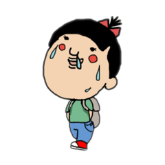[LINEスタンプ] 汗かき女子