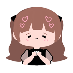 [LINEスタンプ] まるっこ おんなのこ