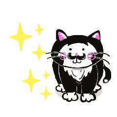 [LINEスタンプ] ヒゲ猫スタンプ①