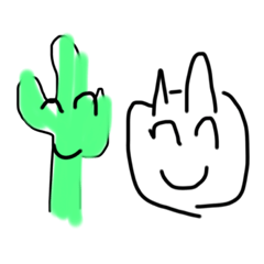 [LINEスタンプ] 猫とサボテンは今日も仲良し