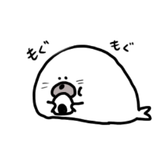 [LINEスタンプ] マイペースだよあざらしちゃん