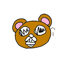[LINEスタンプ] 落書き熊の日常