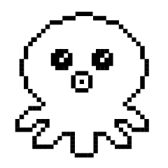 [LINEスタンプ] ドットになったタコ