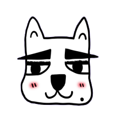 [LINEスタンプ] 眉太犬